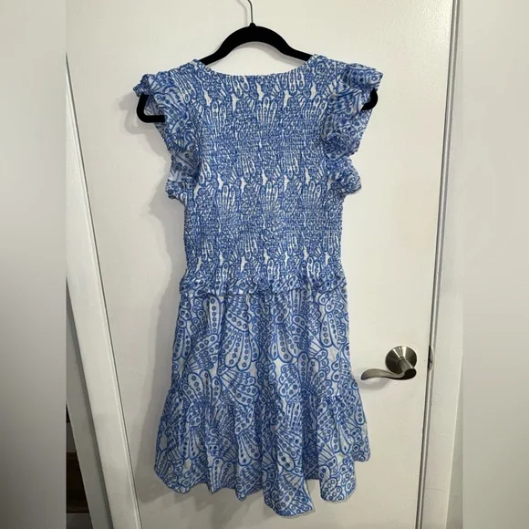 Elan Blue Smocked Ariel Dress Size Small - Picture 10 of 10